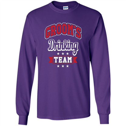 Funny Groom's Drinking Team T-shirt Bachelor Party