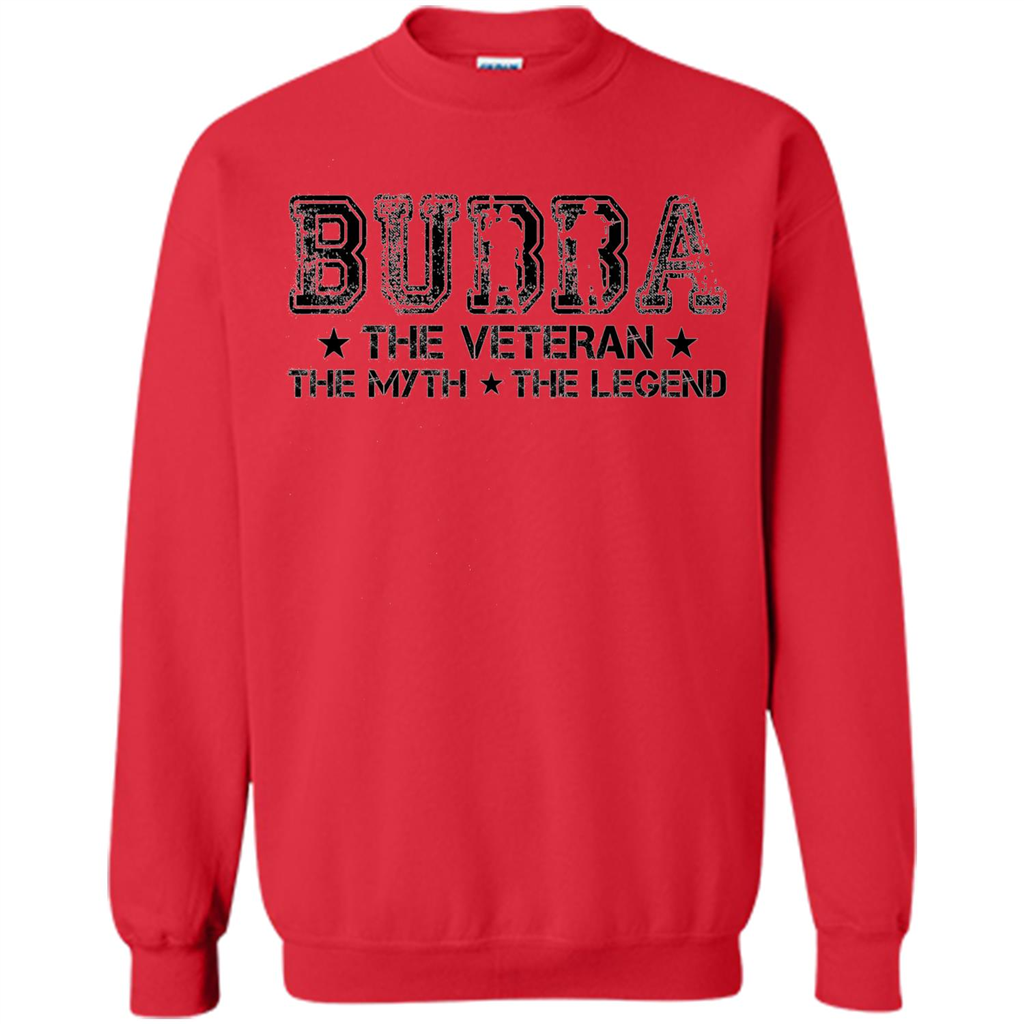Fathers Day T-shirt Bubba The Veteran The Myth The Legend Red