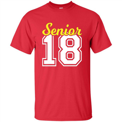 Senior Class of 2018 Jersey Style T-shirt Red