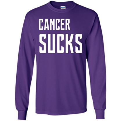 Cancer Sucks T-shirt Purple