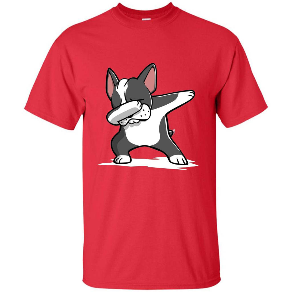 Dabbing Boston Terrier Dog T-Shirt Dab Dance T-shirt Red