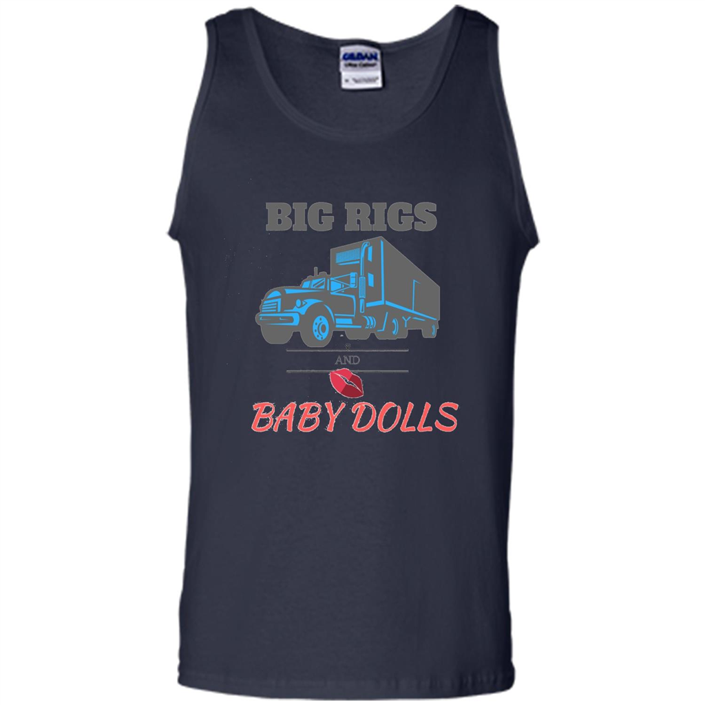 Trucker T-shirt Big Rigs And Baby Dolls Navy