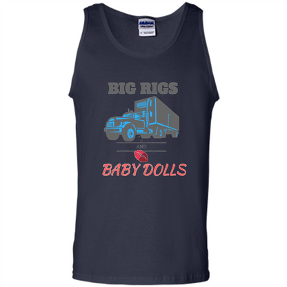 Trucker T-shirt Big Rigs And Baby Dolls Navy