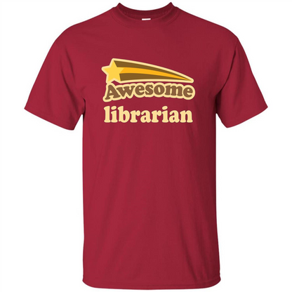Awesome Librarian T-shirt Cardinal