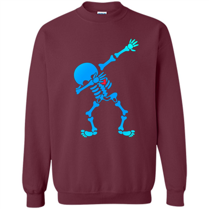 Dabbing Skeleton Halloween 2017 T-shirt Maroon