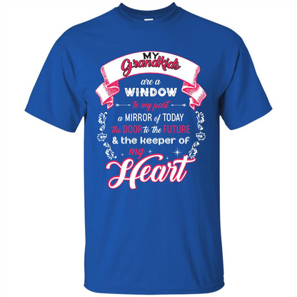 Grandparent T-shirt My Grandkids Are A Window To My Past A Mirror Royal