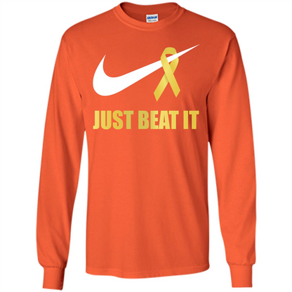 Cancer Awareness T-shirt Just Beat It T-shirt Orange