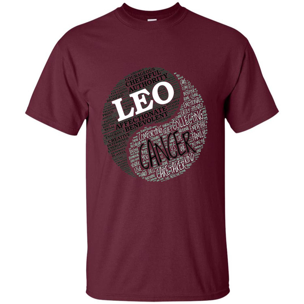 Zodiac Facts T-shirt Women Leo and Cancer T-shirt Maroon