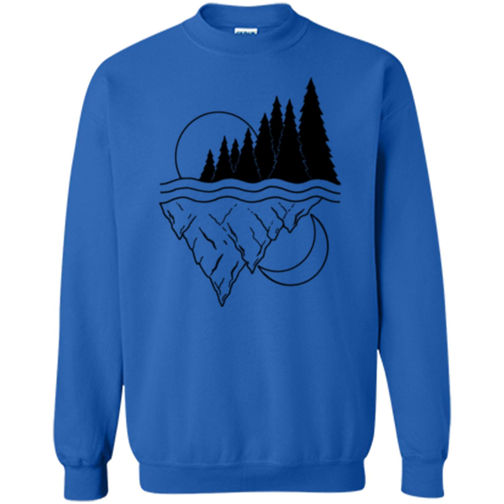 Nature Merged Moon And Sun T-shirt Royal