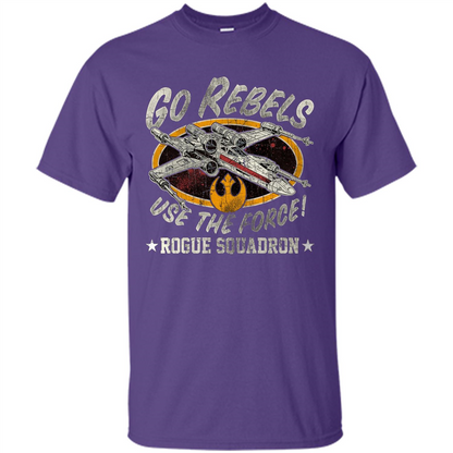 Rogue Squadron Graphic T-shirt Go Rebels Use The Force Purple