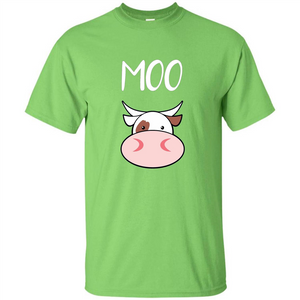 Moo Cow T-shirt Funny Farmer Graphic T Shirt