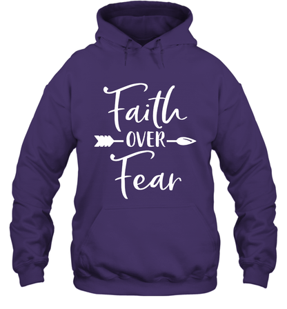 Faith Over Fear Shirt Hoodie Hoodie Purple