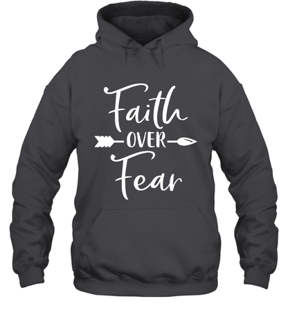 Faith Over Fear Shirt Hoodie Hoodie Dark Heather
