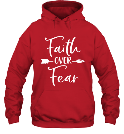 Faith Over Fear Shirt Hoodie Hoodie Red