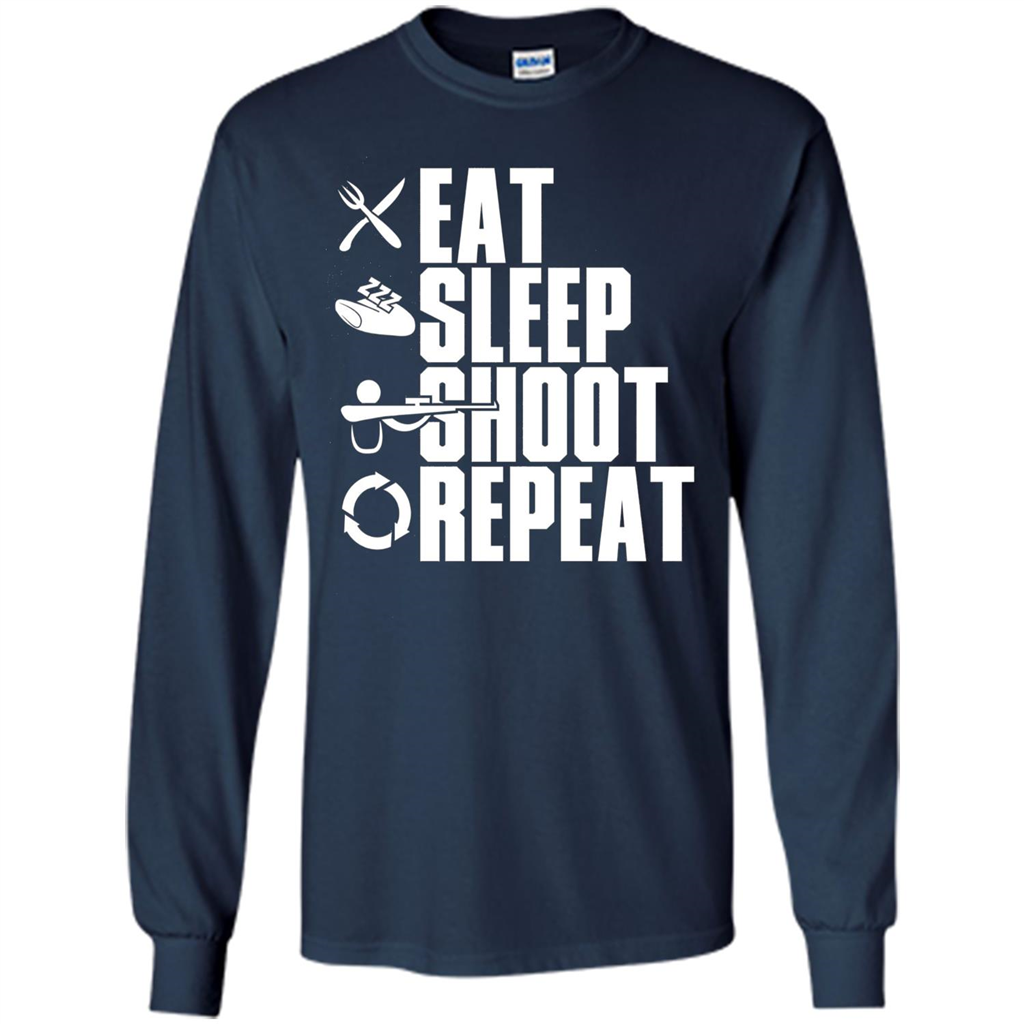 Eat Sleep Shoot Repeat T-shirt Navy