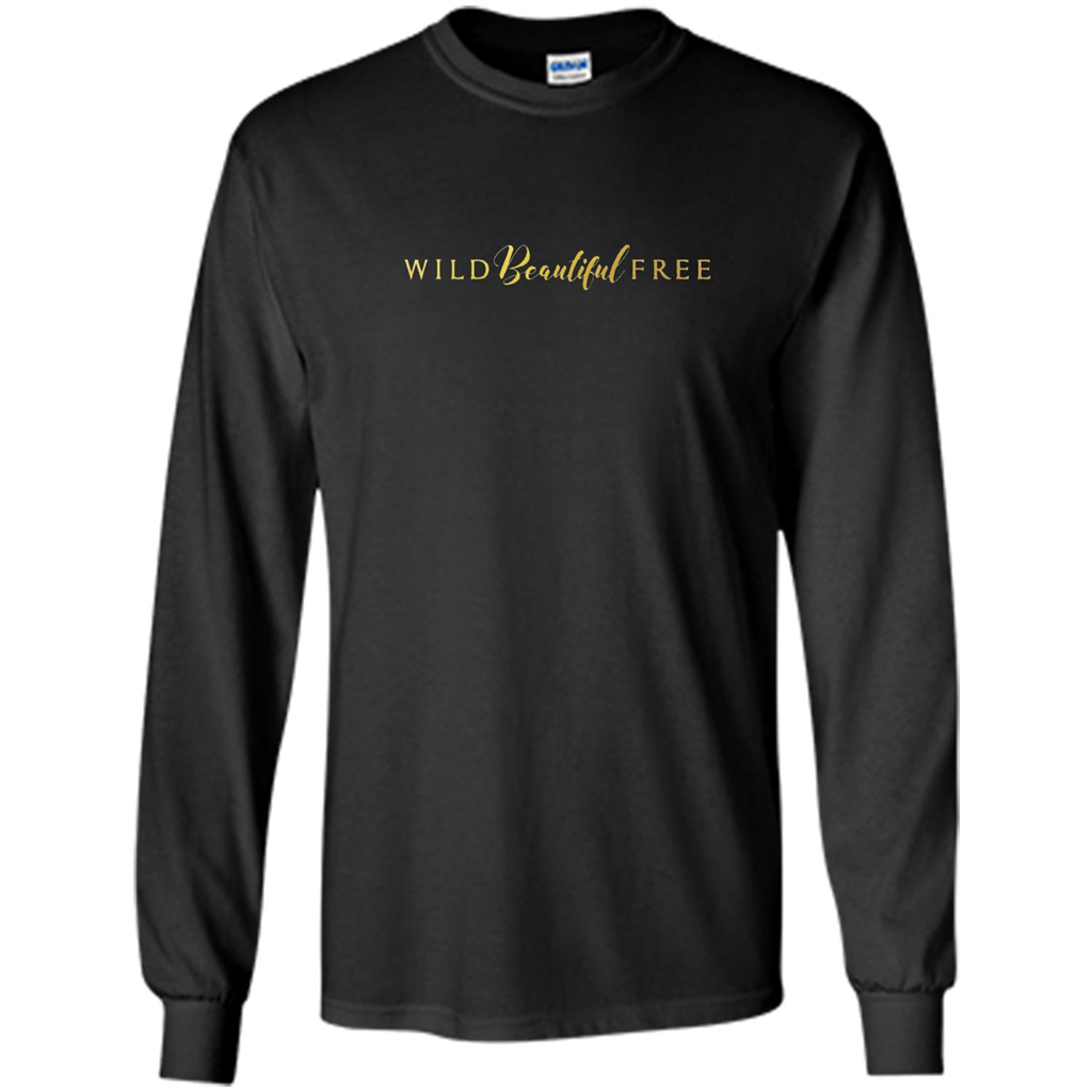 Wild Beautiful Free Logo T-shirt with Endangered Species Black