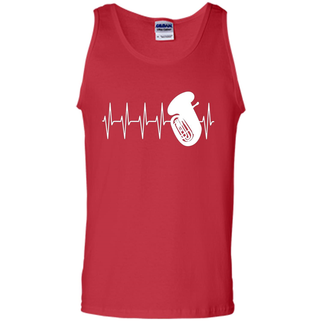 Heartbeat Tube Sousaphone T-shirt Red