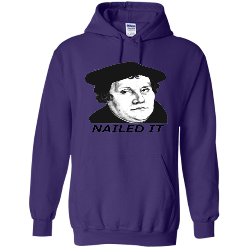 Nailed It 500th Reformation Day T-Shirt Purple