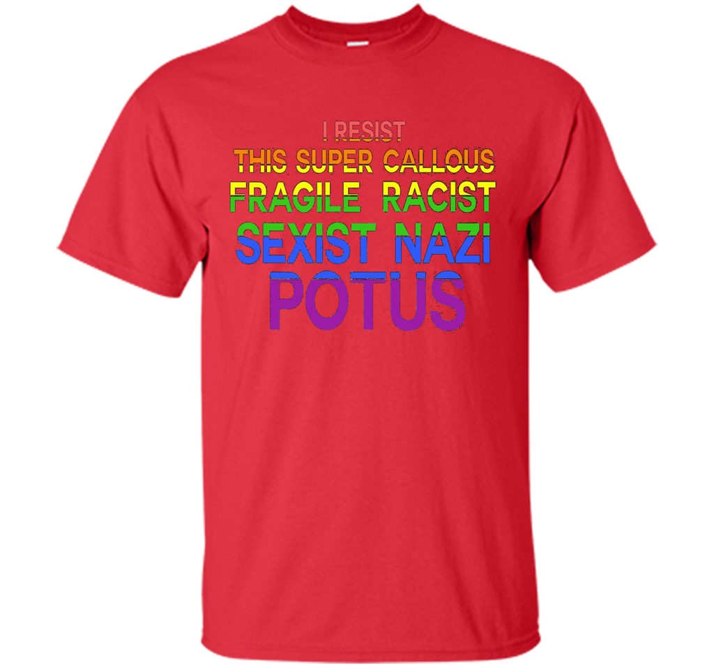 I Resist This Super Callous Fragile Racist Sexist Nazi Potu T-shirt Red