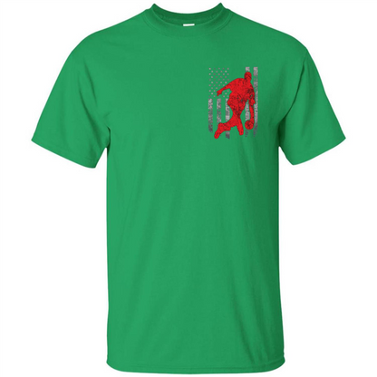 Bowling Man T-shirt - American Flag Bowling T-shirt Irish Green