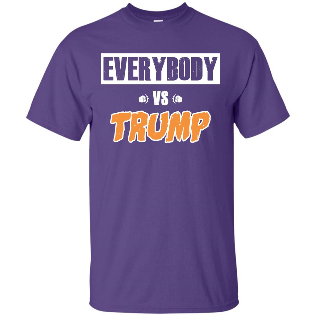 Funny President T-shirt Everybody Vs Trump Purple