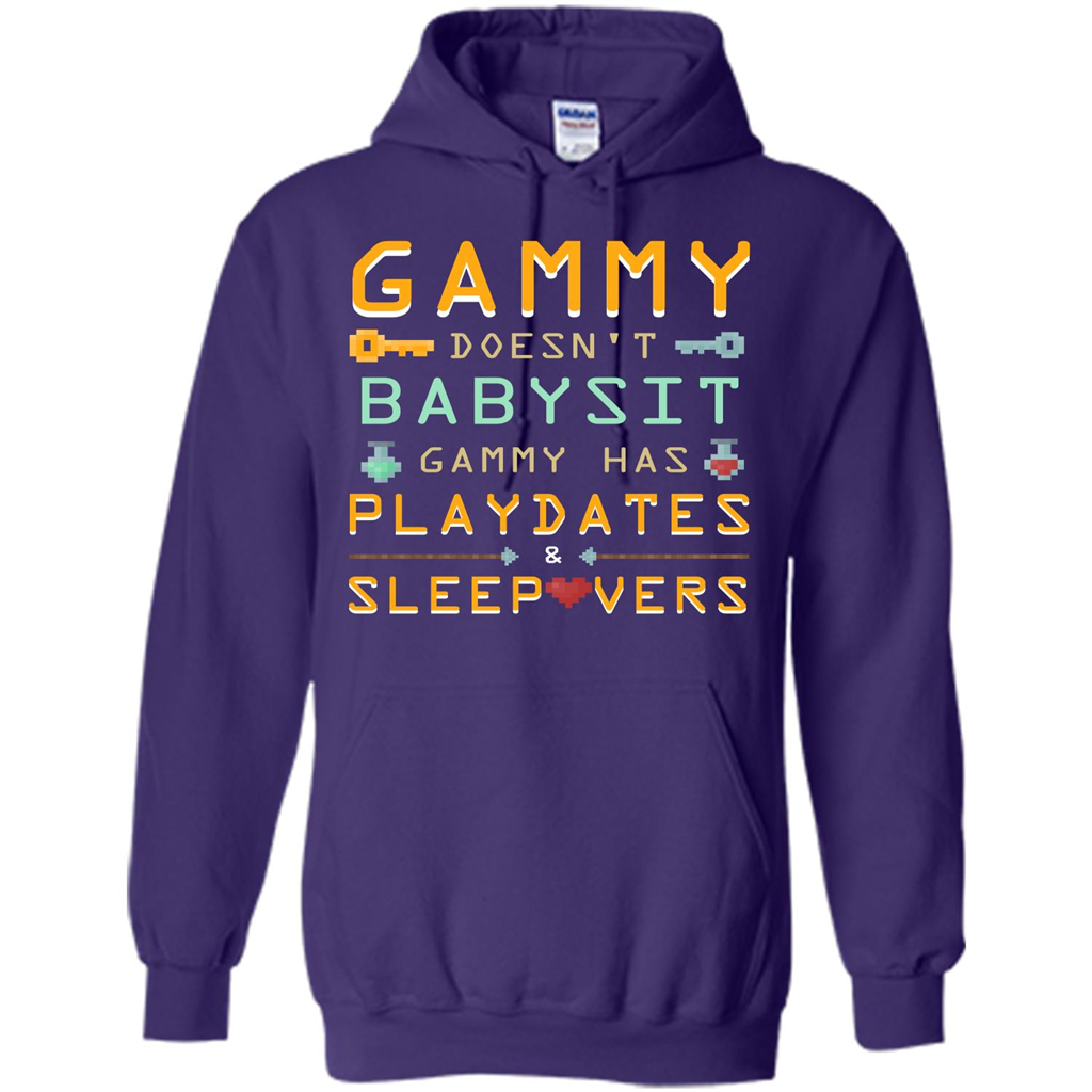 Nana T-shirt Gammy Doesn't Babysit Gammy Has Playdates Sleepovers Purple
