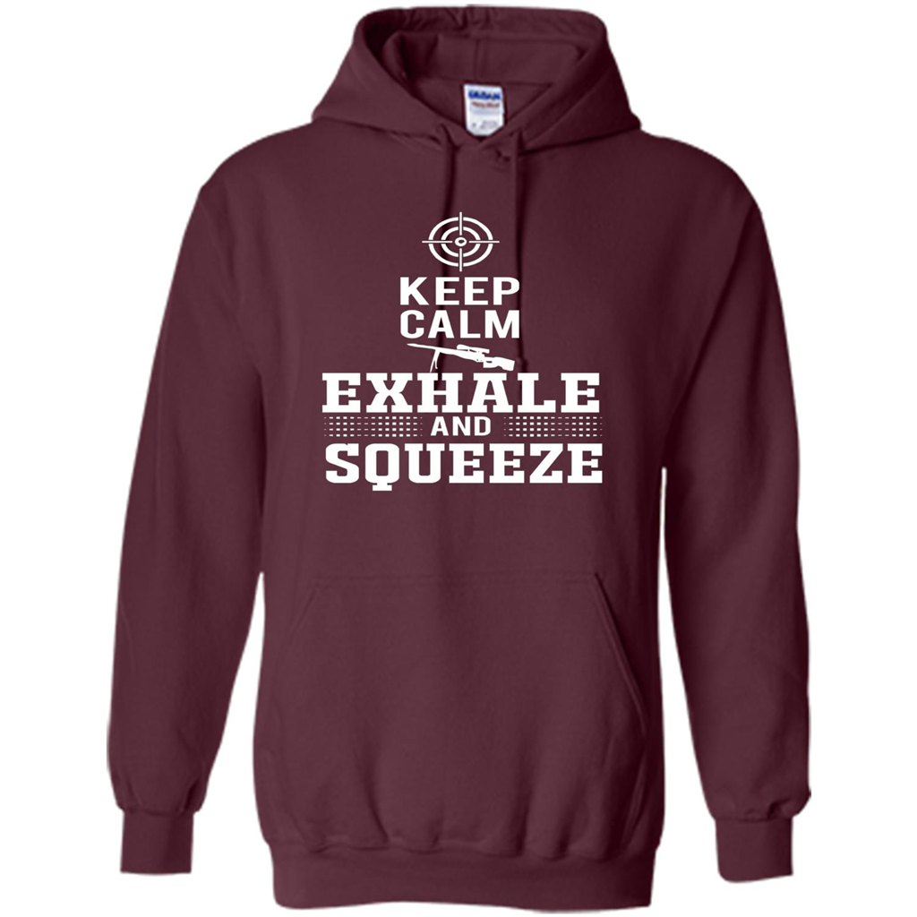 Keep Calm - Exhale and Squeeze T-shirt Maroon