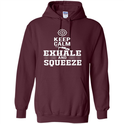 Keep Calm - Exhale and Squeeze T-shirt Maroon