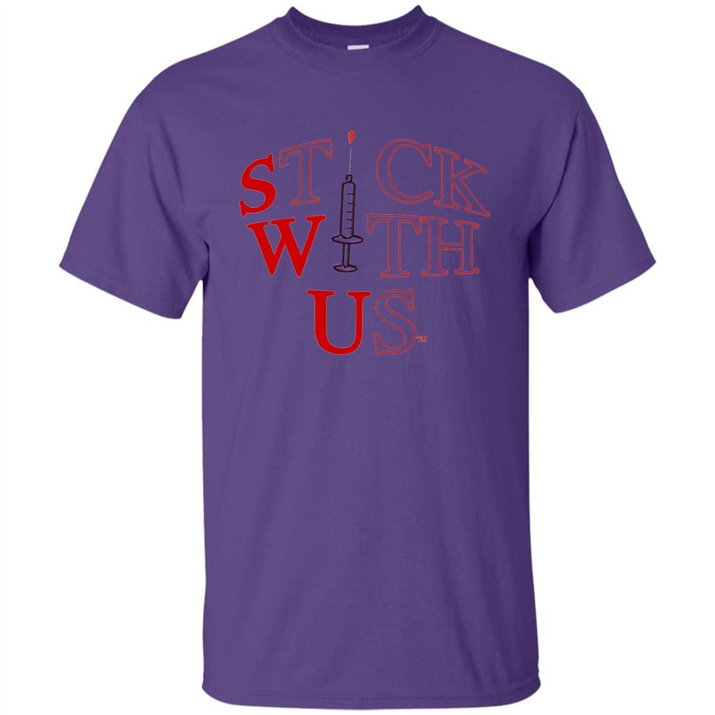 Nurses T-shirt Stick With Us Purple