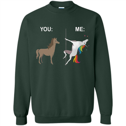 Cute Unicorn You And Me T-shirt Forest Green