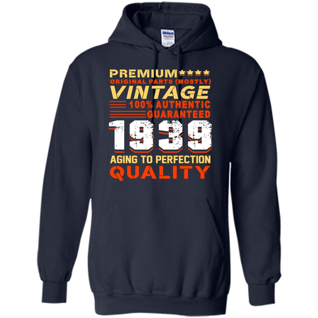 Funny Birthday T-shirt Vintage 1939 Navy