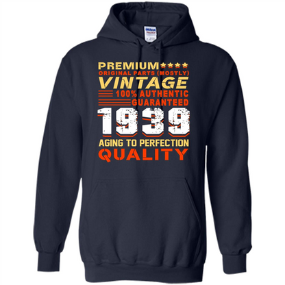 Funny Birthday T-shirt Vintage 1939 Navy