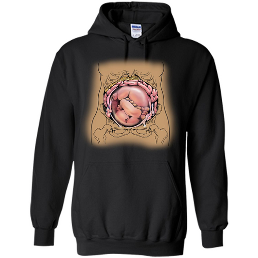 Anatomy T-shirt Fetus In Utero Black