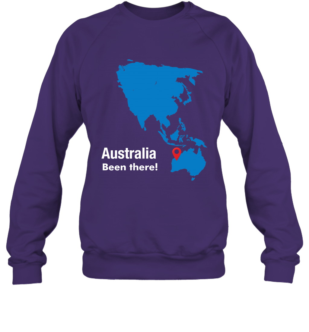 Australia Been There Map Shirt Sweatshirt Sweatshirt Purple