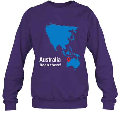 Australia Been There Map Shirt Sweatshirt Sweatshirt Purple