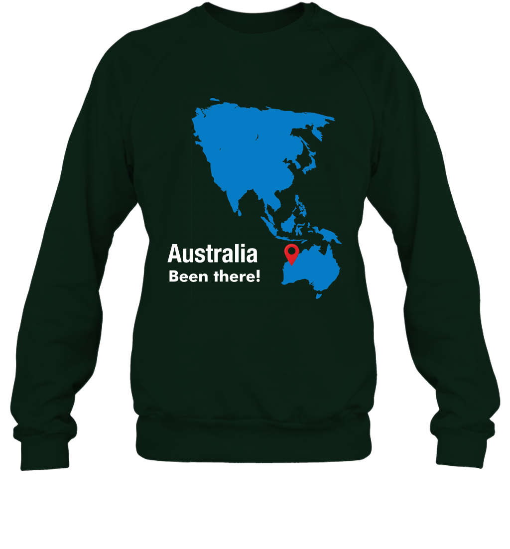 Australia Been There Map Shirt Sweatshirt Sweatshirt Forest