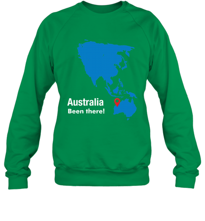 Australia Been There Map Shirt Sweatshirt Sweatshirt Irish Green