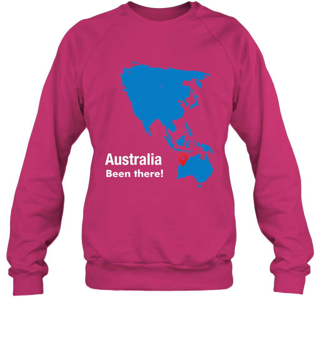 Australia Been There Map Shirt Sweatshirt Sweatshirt Heliconia