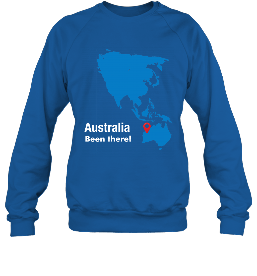 Australia Been There Map Shirt Sweatshirt Sweatshirt Royal