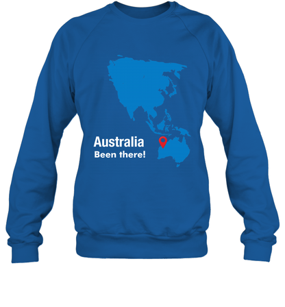 Australia Been There Map Shirt Sweatshirt Sweatshirt Royal