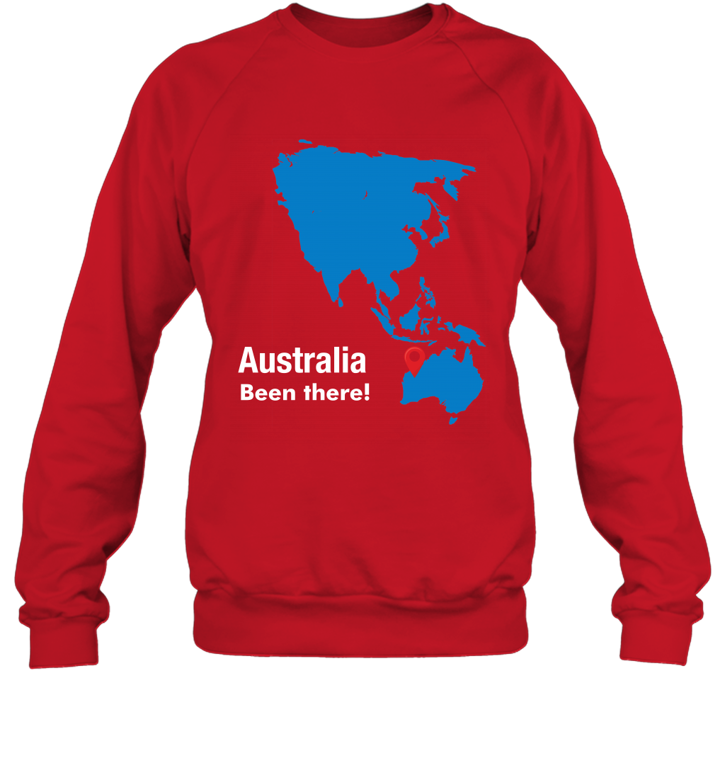 Australia Been There Map Shirt Sweatshirt Sweatshirt Red