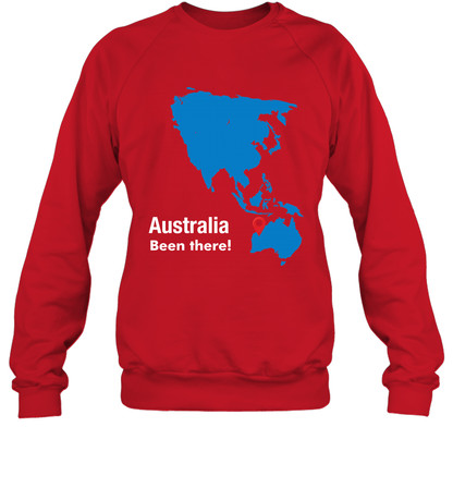 Australia Been There Map Shirt Sweatshirt Sweatshirt Red