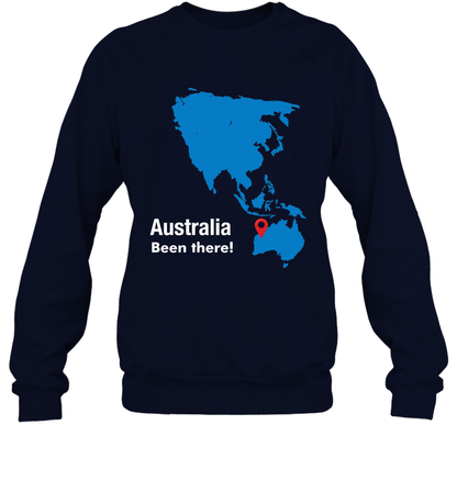 Australia Been There Map Shirt Sweatshirt Sweatshirt Navy
