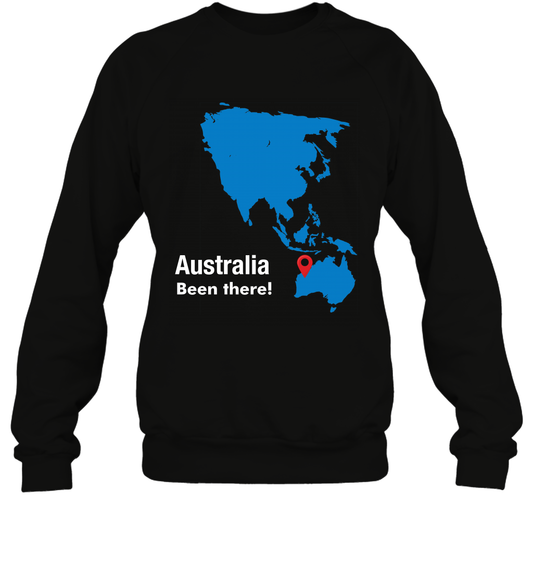 Australia Been There Map Shirt Sweatshirt Sweatshirt Black