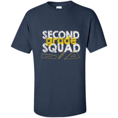Second Grade Squad T-shirt Students Back To School T-shirt Navy