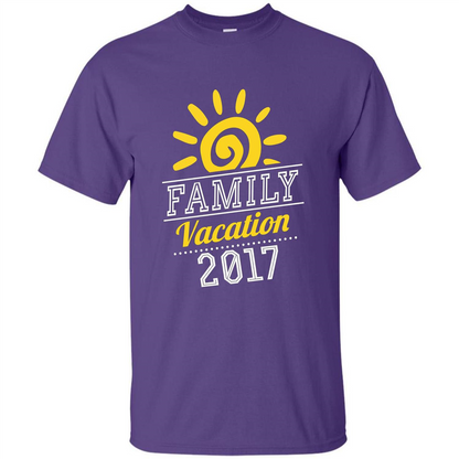Summer T-shirt Family Vacation 2017 T-shirt Purple