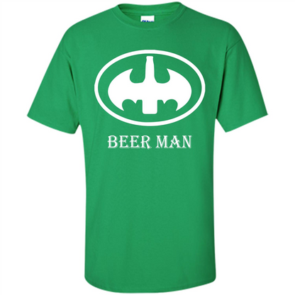 Beer Man T-shirt Funny Logo T-shirt Irish Green