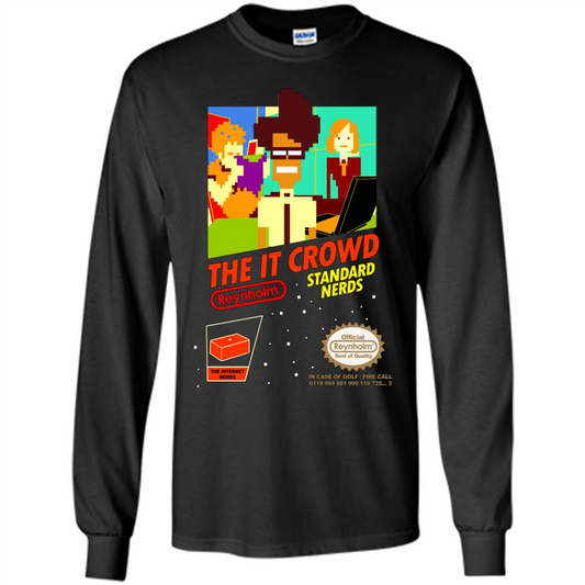 TV Series T-shirt The It Crowd Standard Nerds Black