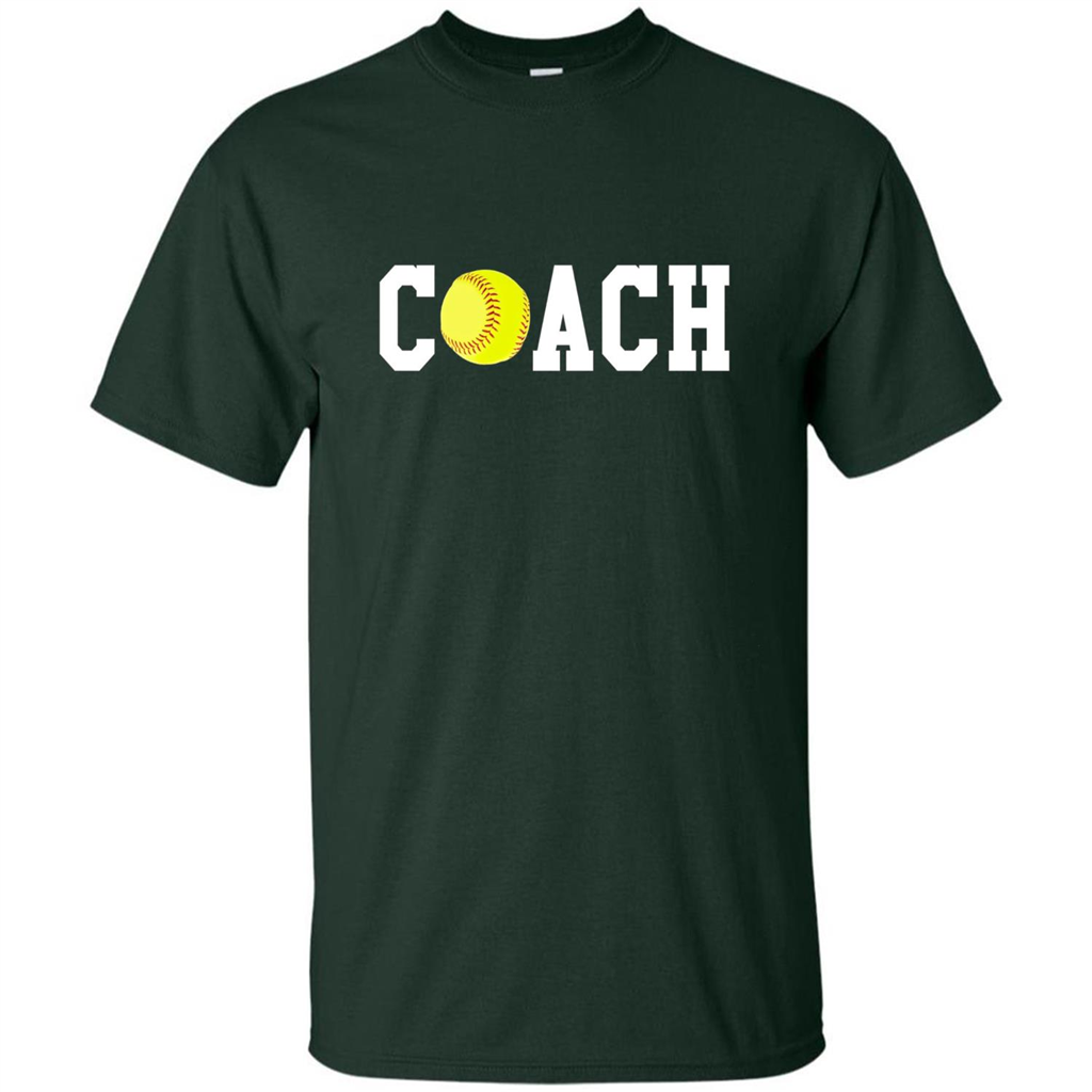 Softball Coach Gift T-shirt Forest Green