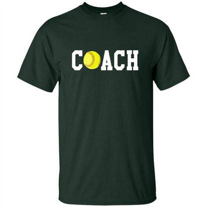 Softball Coach Gift T-shirt Forest Green